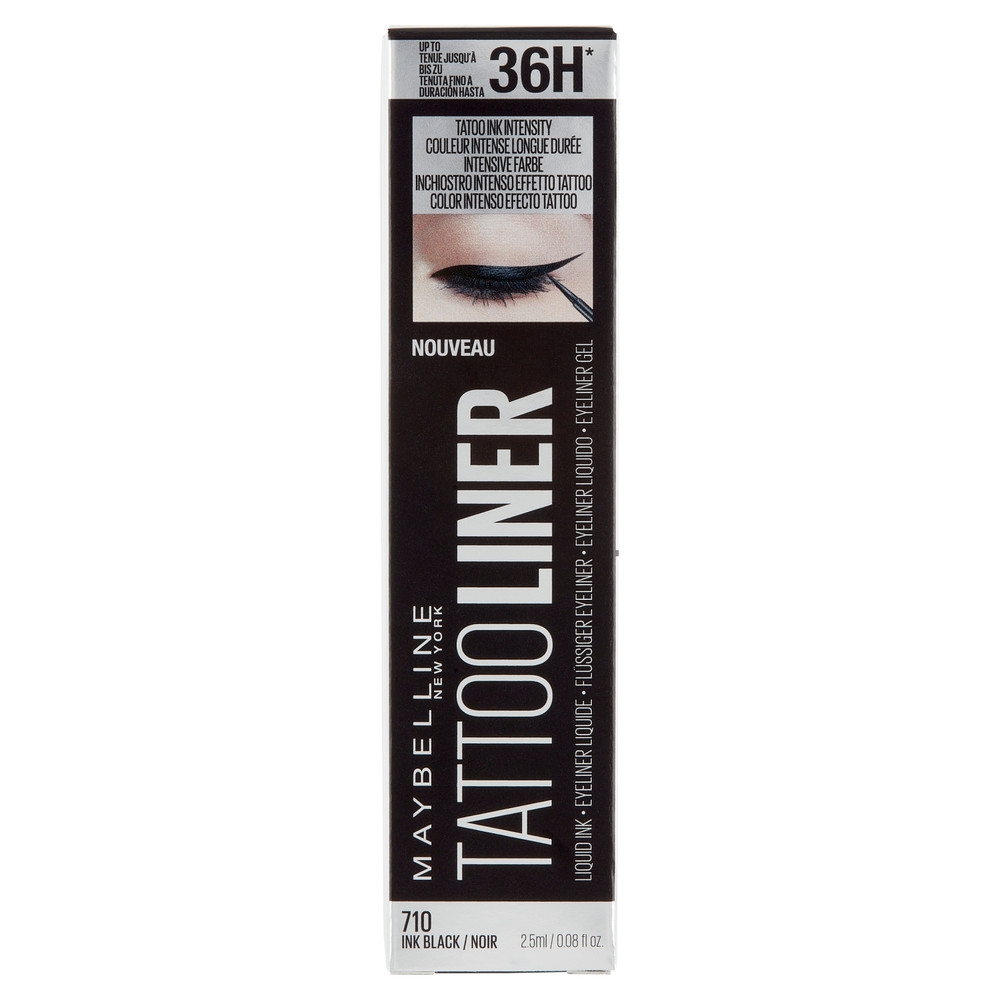 Maybelline New York Eyeliner Tattoo Liner Liquid Ink, A Lunga Tenuta, Nero